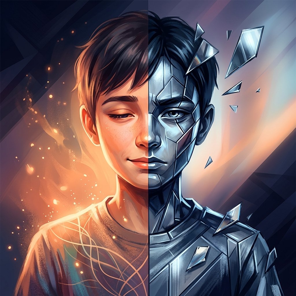 Representação da dualidade entre resiliência e pressão estética