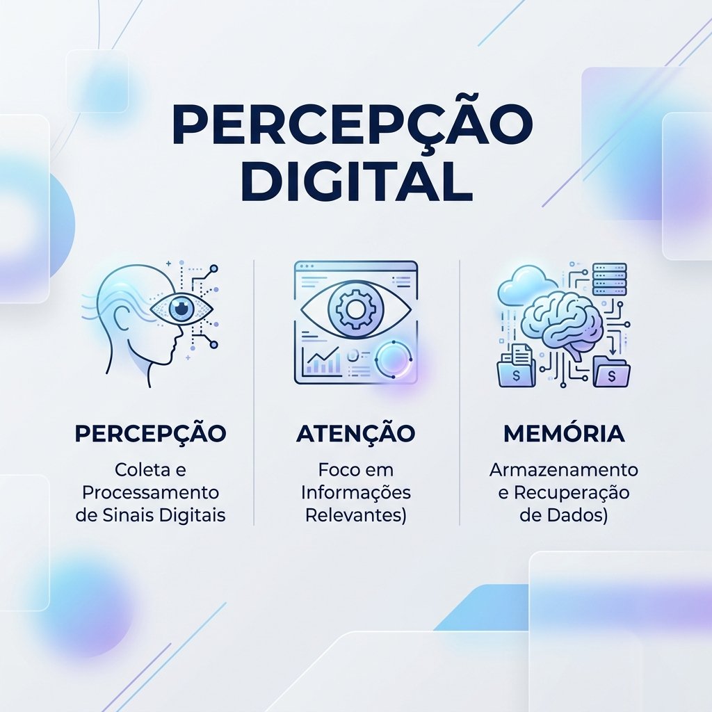 Infográfico Minimalista: Percepção e Aprendizagem