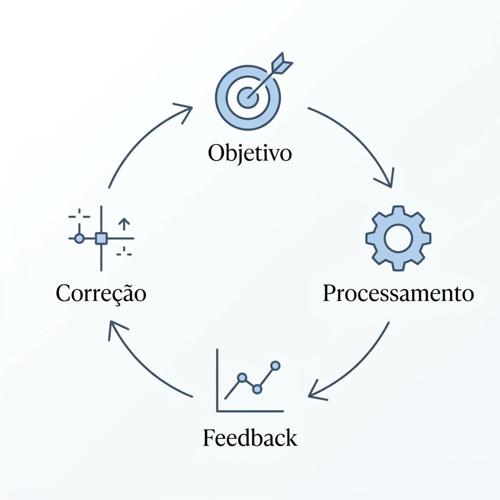 Infográfico Minimalista: O Ciclo da Psicocibernética Digital