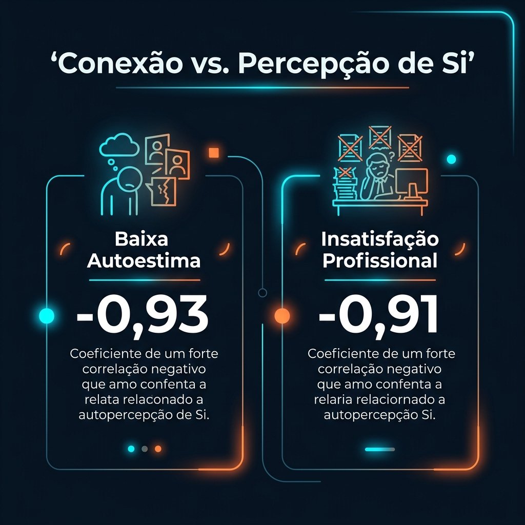 Infográfico mostrando a correlação entre tempo de tela e insatisfação pessoal