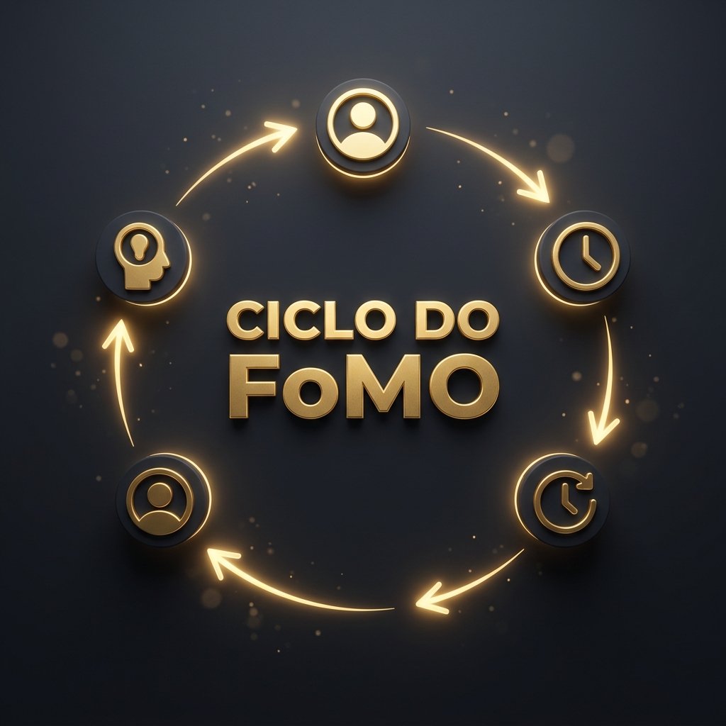 Infográfico: o ciclo do FoMO e como interrompê-lo