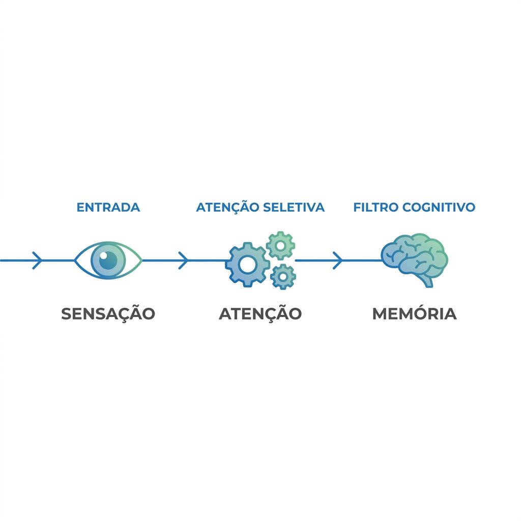 Infográfico Minimalista: Percepção e Aprendizagem